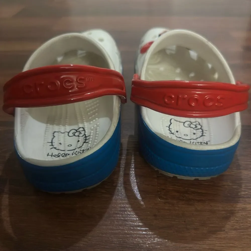 CROCS Kids White and Red Clogs